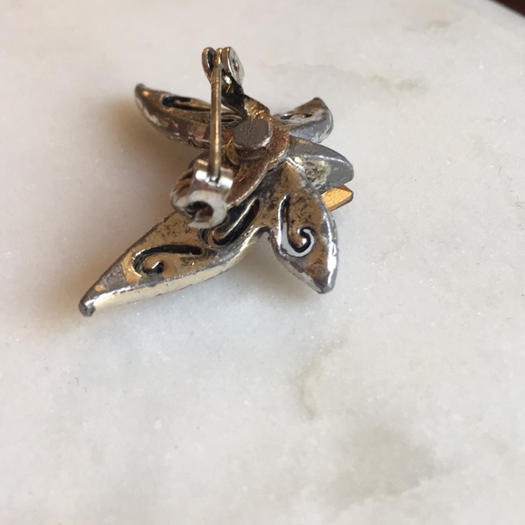 Vintage Citrine Brooch Pin - Picture 5 of 10